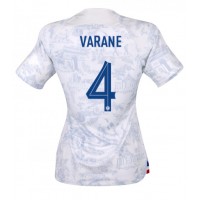 France Raphael Varane #4 Replica Away Shirt Ladies World Cup 2022 Short Sleeve